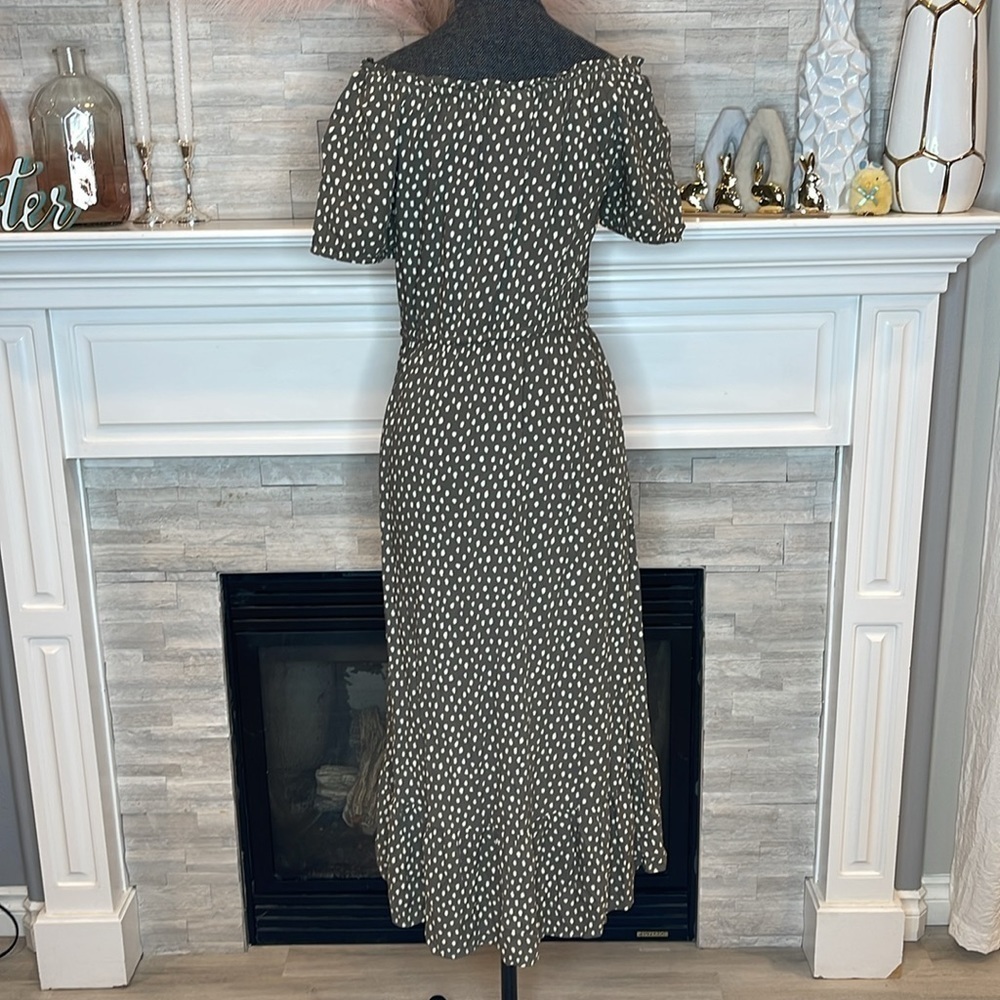 NWT Style & Co Polka Dot Waist Tie Hi Low Dress Size Medium - Picture 7 of 7